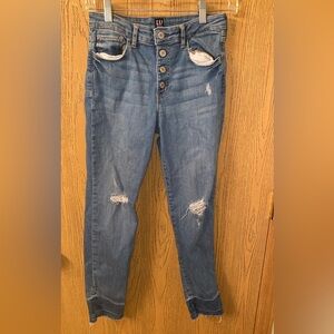 Girls GAP Distressed Blue Jeans